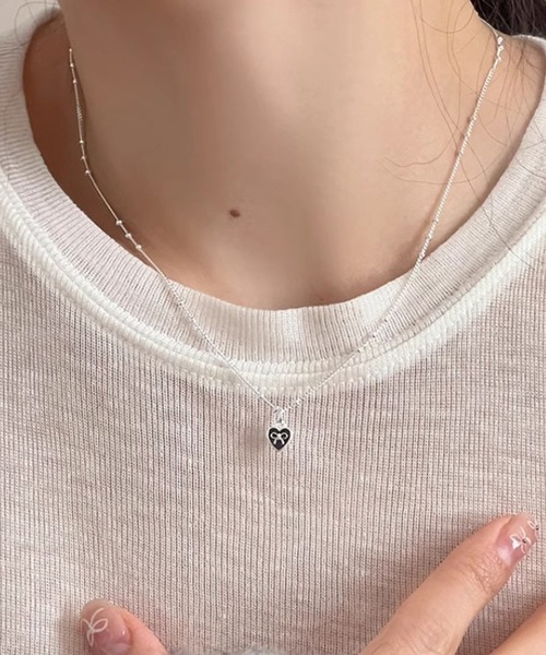 Lace Ladies（レースレディース）の「ハート リボン バラエティ デザイン ネックレス（ネックレス・レディース・シルバー系3/シルバー系4/シルバー系5/シルバー系6/ゴールド/シルバー系1/シルバー系2/シルバー系7・FREE）」の2枚目の写真