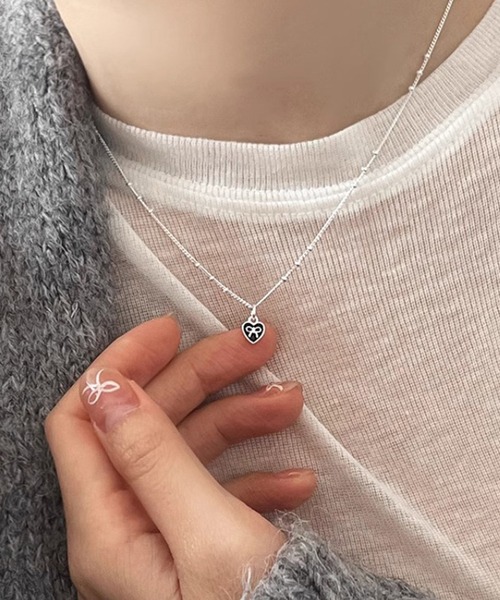 Lace Ladies（レースレディース）の「ハート リボン バラエティ デザイン ネックレス（ネックレス・レディース・シルバー系3/シルバー系4/シルバー系5/シルバー系6/ゴールド/シルバー系1/シルバー系2/シルバー系7・FREE）」の12枚目の写真