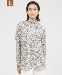 【L】【カタログ掲載品】【ウォッシャブル】ミニパンサープリントタートルネックカットソー