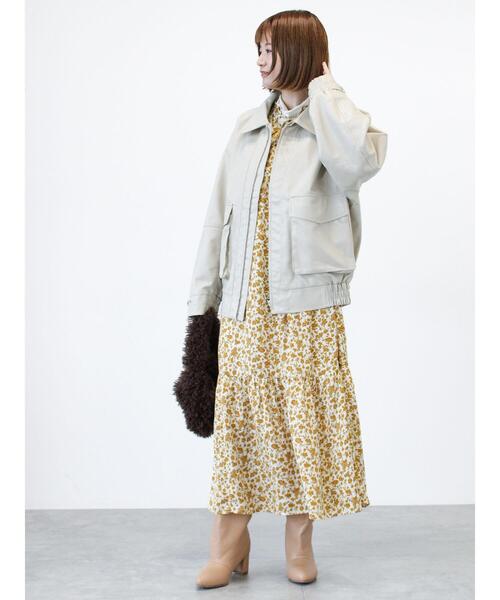 Lugnoncure（ルノンキュール）の「ピコ刺繍アソート切替ワンピース（ワンピース・レディース・ブラック/ベージュ/ダークブラウン・F）」の4枚目の写真