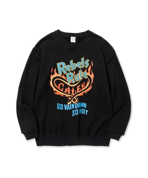 CALEE(キャリー)の「"REBELS RULE" CREW NECK SW <NATURALLY PAINT DESIGN>(スウェット・メンズ・グレー/ライトブルー/ブラック・X-LARGE/MEDIUM/LARGE/SMALL)」の7枚目の写真