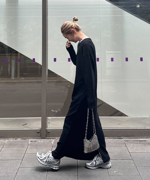 CIAOPANIC TYPY(チャオパニックティピー)の「【WEB限定】ウール混クルーネックニットワンピース(ワンピース・レディース・ブラック/ライトグレー/ブラウン/オフホワイト・SMALL/MEDIUM/LARGE)」の8枚目の写真