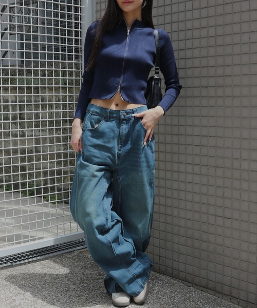 ユニセックス】Wave Wide Buggy Denim / ウェーブワイドバギーデニム