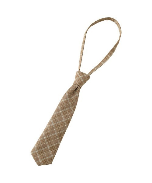 F i.n.t（フィント）の「ネクタイ付きチェックシャツワンピース/fint（シャツワンピース・レディース・グレー/ブラック×レッド/ベージュ・FREE）」の7枚目の写真