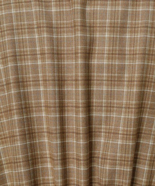 F i.n.t（フィント）の「ネクタイ付きチェックシャツワンピース/fint（シャツワンピース・レディース・グレー/ブラック×レッド/ベージュ・FREE）」の9枚目の写真