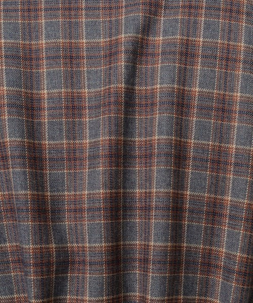 F i.n.t（フィント）の「ネクタイ付きチェックシャツワンピース/fint（シャツワンピース・レディース・グレー/ブラック×レッド/ベージュ・FREE）」の10枚目の写真