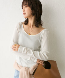 RIVE DROITE | 予約【ニットのレイヤードに】バレリーナネックカットソー(Tシャツ/カットソー)