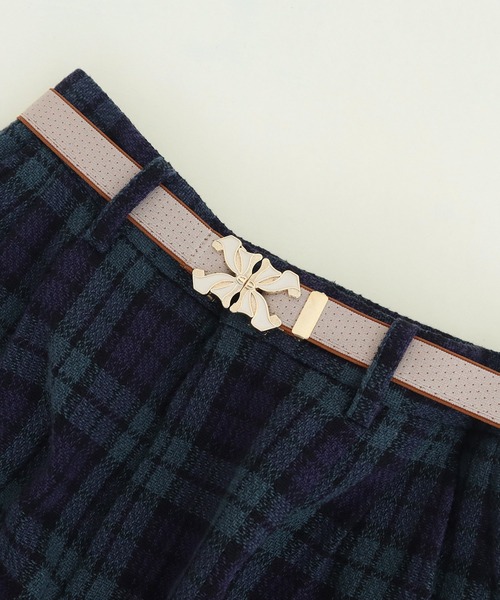 Dot&Stripes CHILD WOMAN(ドットアンドストライプス チャイルドウーマン)の「BIGリボンバックル ピンドットゴムベルト(ベルト・レディース・ブラウン/ブラック/アイボリー・FREE)」の2枚目の写真