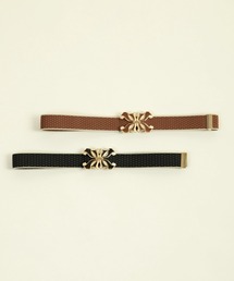 Dot&Stripes CHILD WOMAN | BIGリボンバックル ピンドットゴムベルト(ベルト)
