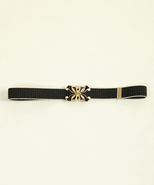 Dot&Stripes CHILD WOMAN(ドットアンドストライプス チャイルドウーマン)の「BIGリボンバックル ピンドットゴムベルト(ベルト・レディース・ブラウン/ブラック/アイボリー・FREE)」の13枚目の写真