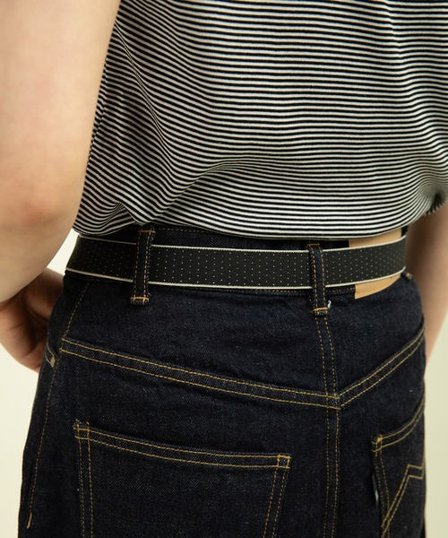 Dot&Stripes CHILD WOMAN(ドットアンドストライプス チャイルドウーマン)の「BIGリボンバックル ピンドットゴムベルト(ベルト・レディース・ブラウン/ブラック/アイボリー・FREE)」の11枚目の写真