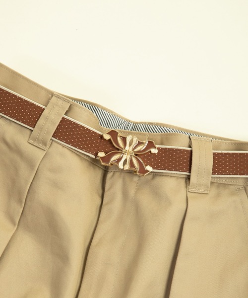Dot&Stripes CHILD WOMAN(ドットアンドストライプス チャイルドウーマン)の「BIGリボンバックル ピンドットゴムベルト(ベルト・レディース・ブラウン/ブラック/アイボリー・FREE)」の5枚目の写真