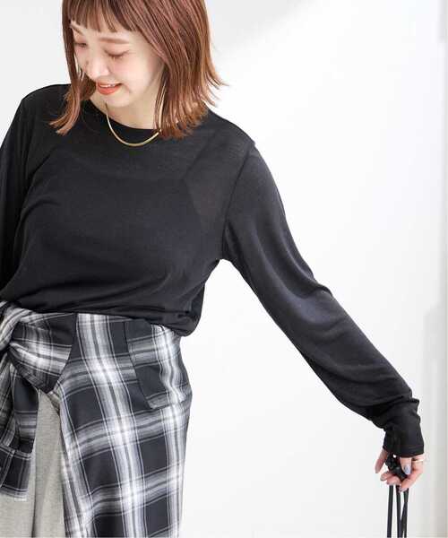 Simplicite(サンプリシテ)の「《追加3》シアークルーネックロンTEE(Tシャツ/カットソー・レディース・ブラック/ブラック系その他/ホワイト・FREE)」の19枚目の写真