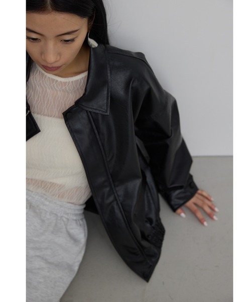 【アスリートさん専用】【極美品】CLEL ヴィンテージフェイクレザーブルゾン フェイクレザーステンカラーブルゾン|allureville OFFICIAL SITE