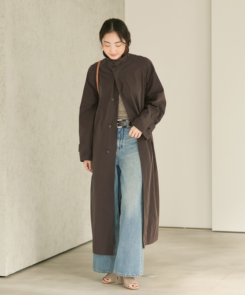 Plage Balmacaan コート ブラック 38 セール】《WEB限定追加》Balmacaan コート（ステンカラーコート