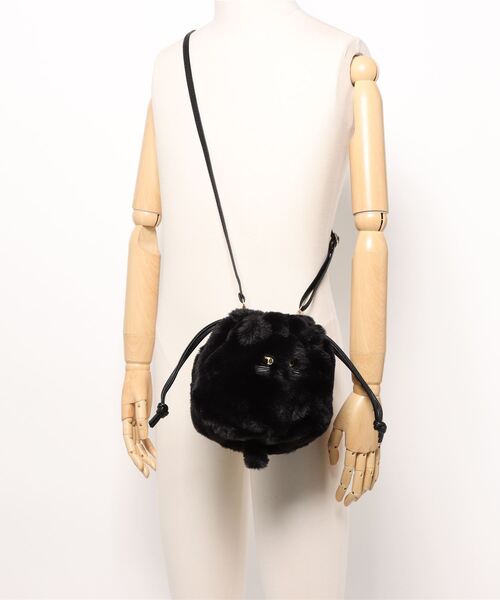 salle de bal（サルデバル）の「にゃんこ ファー 巾着ショルダー KTK 1036 MMI（ショルダーバッグ・レディース・ブラック/グレイッシュベージュ/ライトグレー・FREE）」の11枚目の写真