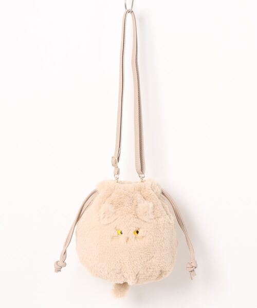 salle de bal（サルデバル）の「にゃんこ ファー 巾着ショルダー KTK 1036 MMI（ショルダーバッグ・レディース・ブラック/グレイッシュベージュ/ライトグレー・FREE）」の14枚目の写真