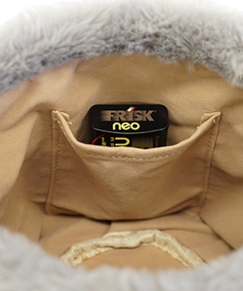 salle de bal（サルデバル）の「にゃんこ ファー 巾着ショルダー KTK 1036 MMI（ショルダーバッグ・レディース・ブラック/グレイッシュベージュ/ライトグレー・FREE）」の9枚目の写真