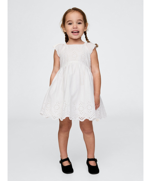 GAP（ギャップ）の「アイレットワンピース (ベビー・幼児)（ワンピース・キッズ・ブルー/ホワイト/ピンク/ライトインディゴブルー・90cm/110cm/100cm/80ｃｍ/95cm/105cm/70cm）」の2枚目の写真