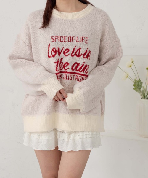 Ambre Neige（アンブルネージュ）の「assortment motif jacquard knit / アソートモチーフジャガードニット（ニット/セーター・レディース・アイボリー/チャコールグレー/ネイビー/レッド・FREE）」の4枚目の写真