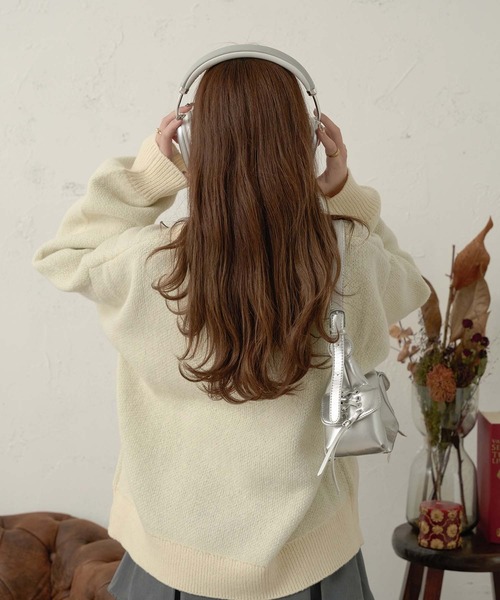 Ambre Neige（アンブルネージュ）の「assortment motif jacquard knit / アソートモチーフジャガードニット（ニット/セーター・レディース・アイボリー/チャコールグレー/ネイビー/レッド・FREE）」の8枚目の写真