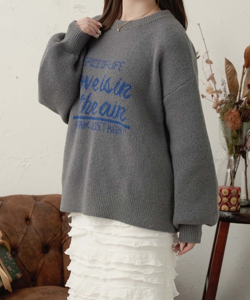 Ambre Neige（アンブルネージュ）の「assortment motif jacquard knit / アソートモチーフジャガードニット（ニット/セーター・レディース・アイボリー/チャコールグレー/ネイビー/レッド・FREE）」の13枚目の写真