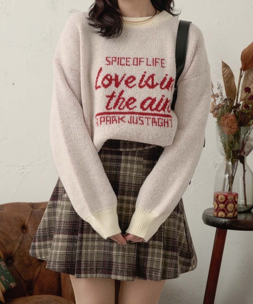 Ambre Neige（アンブルネージュ）の「assortment motif jacquard knit / アソートモチーフジャガードニット（ニット/セーター・レディース・アイボリー/チャコールグレー/ネイビー/レッド・FREE）」の18枚目の写真