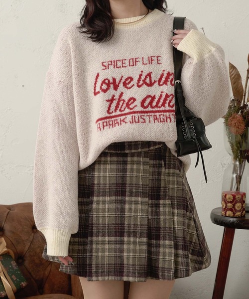 Ambre Neige（アンブルネージュ）の「assortment motif jacquard knit / アソートモチーフジャガードニット（ニット/セーター・レディース・アイボリー/チャコールグレー/ネイビー/レッド・FREE）」の19枚目の写真