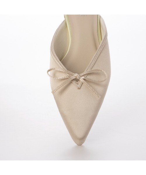 EVOL（イーボル）の「【柔らかい・クッション入り】Vカットリボンバレエミュール IY5708（サンダル・レディース・アイボリー/ブラック/グレー/ホワイト系その他・LL/L/S/M）」の7枚目の写真