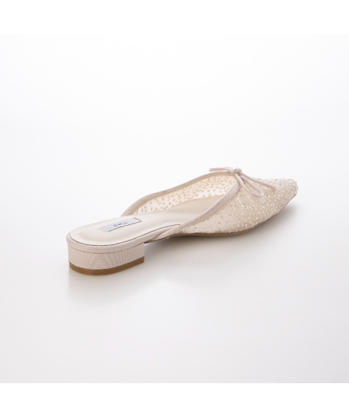 EVOL（イーボル）の「【柔らかい・クッション入り】Vカットリボンバレエミュール IY5708（サンダル・レディース・アイボリー/ブラック/グレー/ホワイト系その他・LL/L/S/M）」の10枚目の写真