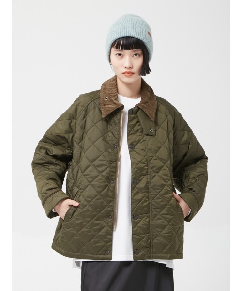 Kinetics(キネティクス)の「Barbour OS Transport Quilted Jacket(バブアー トランスポート キルティング ブルゾン)(ブルゾン・メンズ・ブラック/オリーブ・36/44/38/40/42)」の2枚目の写真
