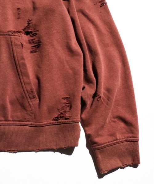 THRIFTY LOOK / スリフティールック WORN-OUT BAND HOODIE 'NIRVANA' ニルヴァーナ ダメージ加工 ユーズド加工 プルオーバーパーカー（パーカー）｜THRIFTY LOOK（スリフティールック）