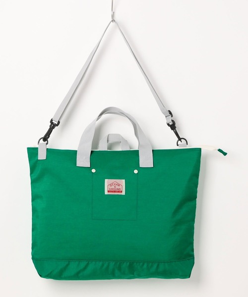Ocean&Ground(오션&그라운드)의 「숄더 첨부 레슨 백/GOODAY(토트 백)」｜그린