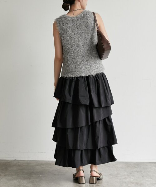 La boutique BonBon フェザーヤーンベスト オシャレ度UP】フェザーヤーンベスト | La boutique BonBon(ラブ
