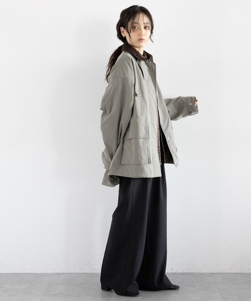 RAGEBLUE（レイジブルー）の「ボックスタック/ピンストライプドレープワイドスラックス（スラックス・レディース・グレー/ブラック・LARGE/MEDIUM）」の17枚目の写真