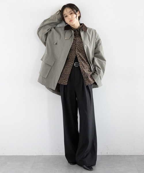 RAGEBLUE（レイジブルー）の「ボックスタック/ピンストライプドレープワイドスラックス（スラックス・レディース・グレー/ブラック・LARGE/MEDIUM）」の18枚目の写真