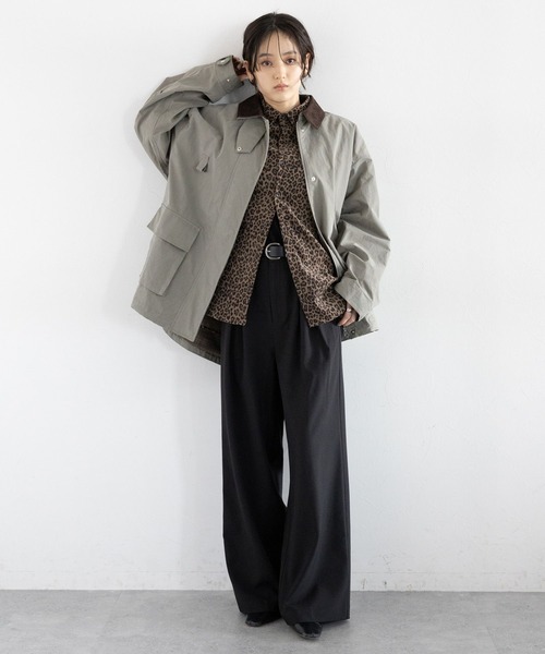 RAGEBLUE（レイジブルー）の「ボックスタック/ピンストライプドレープワイドスラックス（スラックス・レディース・グレー/ブラック・LARGE/MEDIUM）」の19枚目の写真