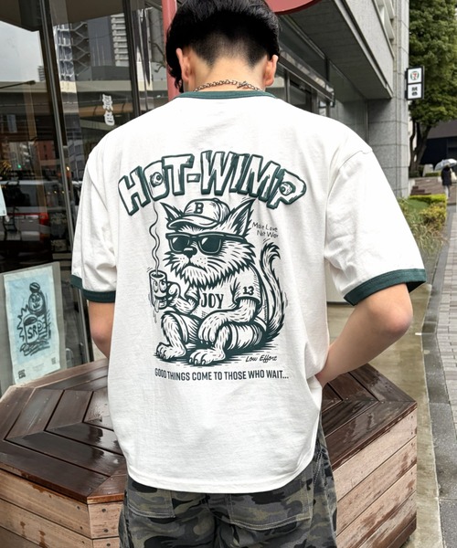 B.R.U(ブル)の「フードキャラリンガーTシャツ(Tシャツ/カットソー・メンズ・ネイビー/ブラック/レッド/ホワイト系その他/ホワイト/ブラック系その他/ホワイト×グリーン/ホワイト×レッド/ホワイト系その他2/ホワイト系その他3・FREE)」の4枚目の写真