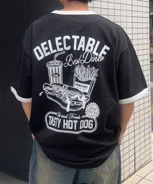 セール】フードキャラリンガーTシャツ（Tシャツ/カットソー