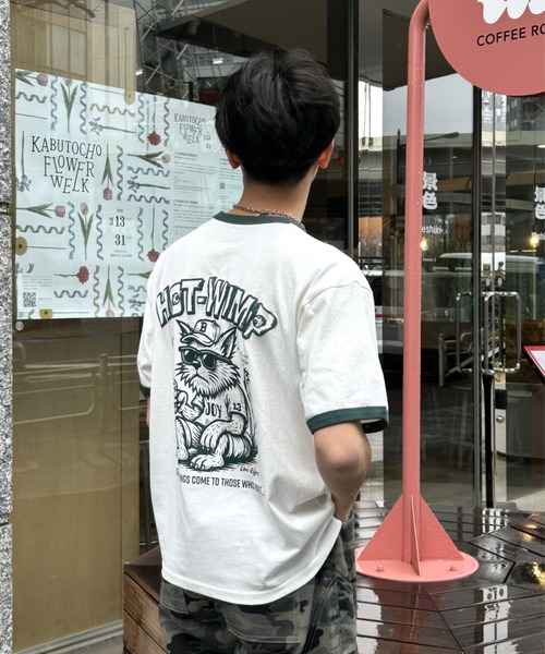 B.R.U(ブル)の「フードキャラリンガーTシャツ(Tシャツ/カットソー・メンズ・ネイビー/ブラック/レッド/ホワイト系その他/ホワイト/ブラック系その他/ホワイト×グリーン/ホワイト×レッド/ホワイト系その他2/ホワイト系その他3・FREE)」の22枚目の写真