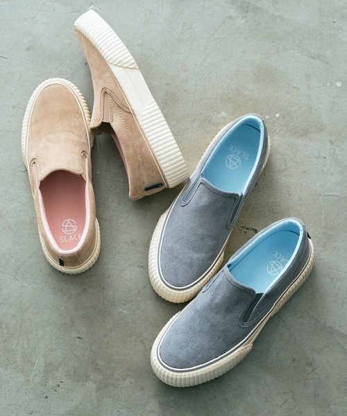 SLACK FOOTWEAR(スラックフットウェア)の「厚底 スリッポン スニーカー 淡い色 くすみカラー(スリッポン・レディース・ベージュ/グレー・25.0cm/23.0cm/23.5cm/24.0cm/24.5cm)」の14枚目の写真