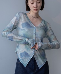 VACANCY | アート柄Vネックシアートップス(Tシャツ/カットソー)