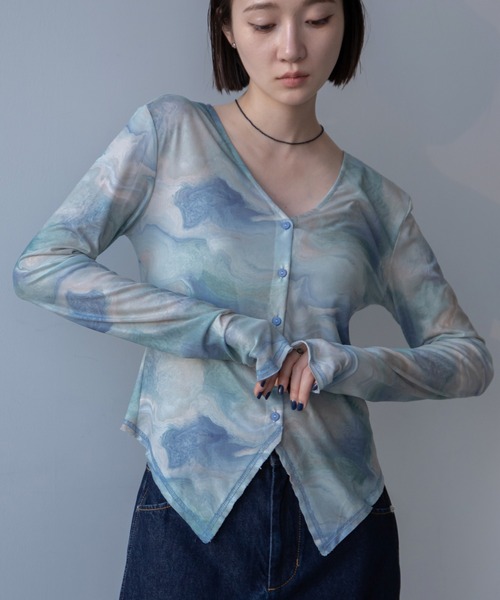 ARTS & SCIENCE Vネックシャツ ARTS & SCIENCE アーツ&サイエンス ARTS&SCIENCE *コットン