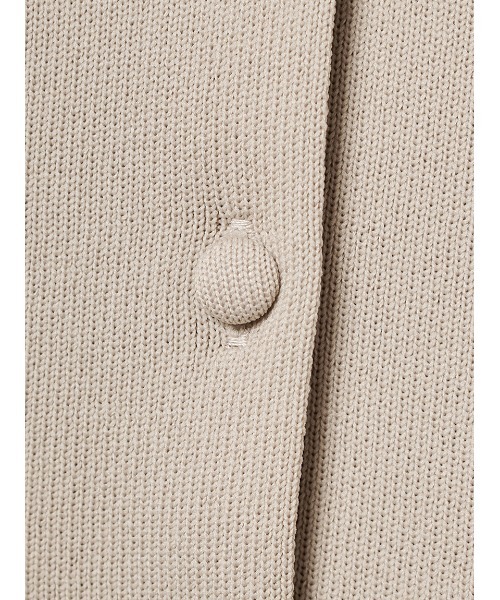 Mila Owen（ミラオーウェン）の「クルーネックくるみ釦短丈ニットカーディガン【手洗い可能】（カーディガン/ボレロ・レディース・ネイビー/ライム/ホワイト/ベージュ/ブラック・0/1）」の22枚目の写真