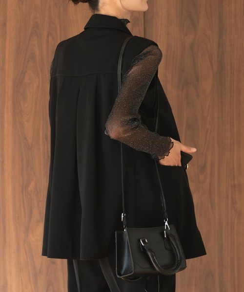 CELEN（セレン）の「【カセット服/洗える/セットアップ可】ダブルブレストジレ 単品　＜オフィスカジュアル/セレモニー＞（スーツベスト・レディース・ネイビー/ブラウン/ブラック/グレー系その他・S/M/L/ST/MT/LT）」の16枚目の写真