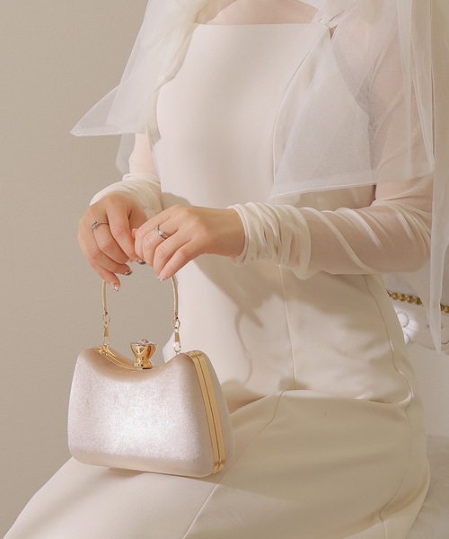 Lace Ladies（レースレディース）の「3WAY メタリック パーティー ハンドバッグ クラッチ（クラッチバッグ・レディース・ベージュ/ブラック・FREE）」の17枚目の写真
