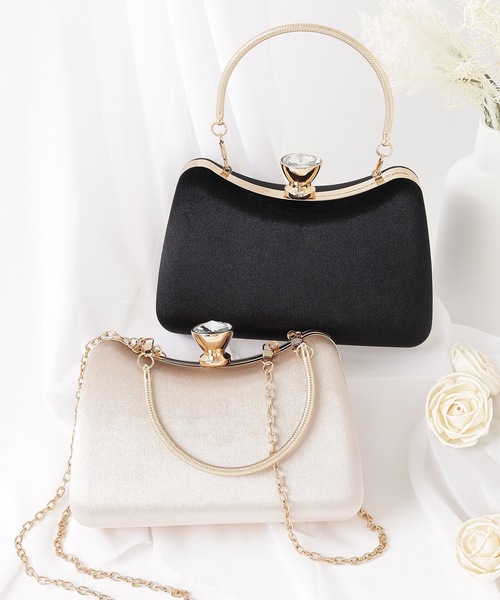 Lace Ladies（レースレディース）の「3WAY メタリック パーティー ハンドバッグ クラッチ（クラッチバッグ・レディース・ベージュ/ブラック・FREE）」の20枚目の写真