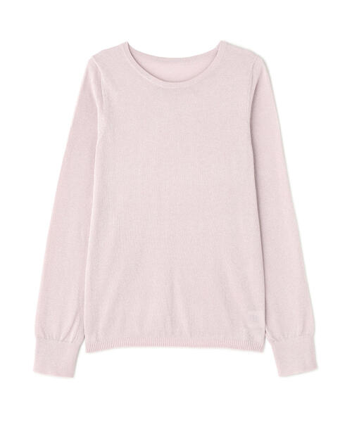 NATURAL BEAUTY BASIC（ナチュラルビューティーベーシック）の「◇【THINK NATURAL】クルーネックラメニット（ニット/セーター・レディース・ピンク/オフホワイト/ネイビー・FREE）」の14枚目の写真
