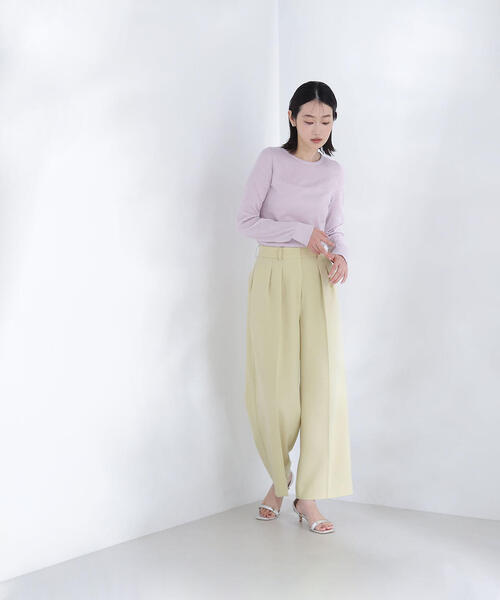 NATURAL BEAUTY BASIC（ナチュラルビューティーベーシック）の「◇【THINK NATURAL】クルーネックラメニット（ニット/セーター・レディース・ピンク/オフホワイト/ネイビー・FREE）」の17枚目の写真