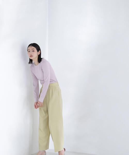 NATURAL BEAUTY BASIC（ナチュラルビューティーベーシック）の「◇【THINK NATURAL】クルーネックラメニット（ニット/セーター・レディース・ピンク/オフホワイト/ネイビー・FREE）」の19枚目の写真